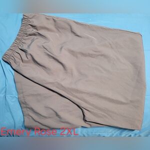 Emery Rose Women's Taupe Elastic-Waist Trousers - 2XL